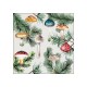 Servetele de masa, 20 buc, 33x33 cm, Mushroom Ornaments White - AMBIENTE